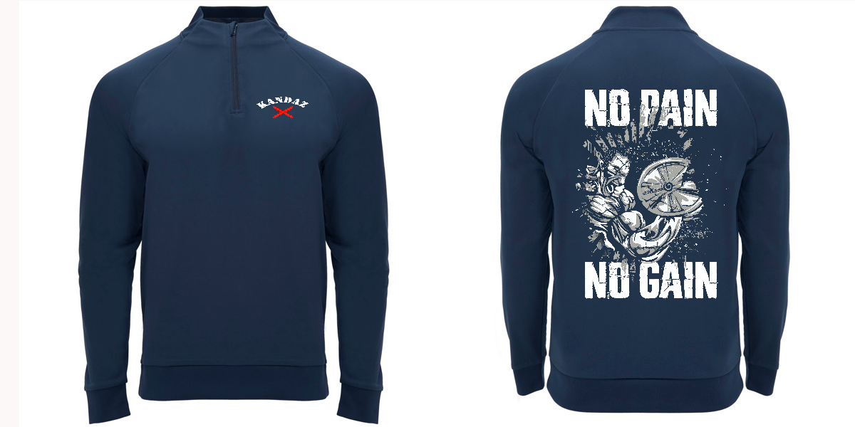 KDG1115 SUDADERA UNISEX TECNICA GIMNASIO KANDAZ NO PAIN - DF CREACION