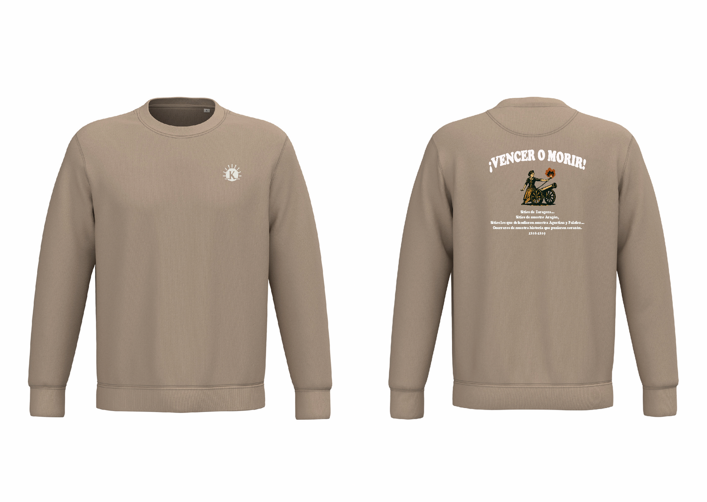 KD402B SUDADERA HOMENAJE A LOS SITIOS DE ZARAGOZA UNISEX
