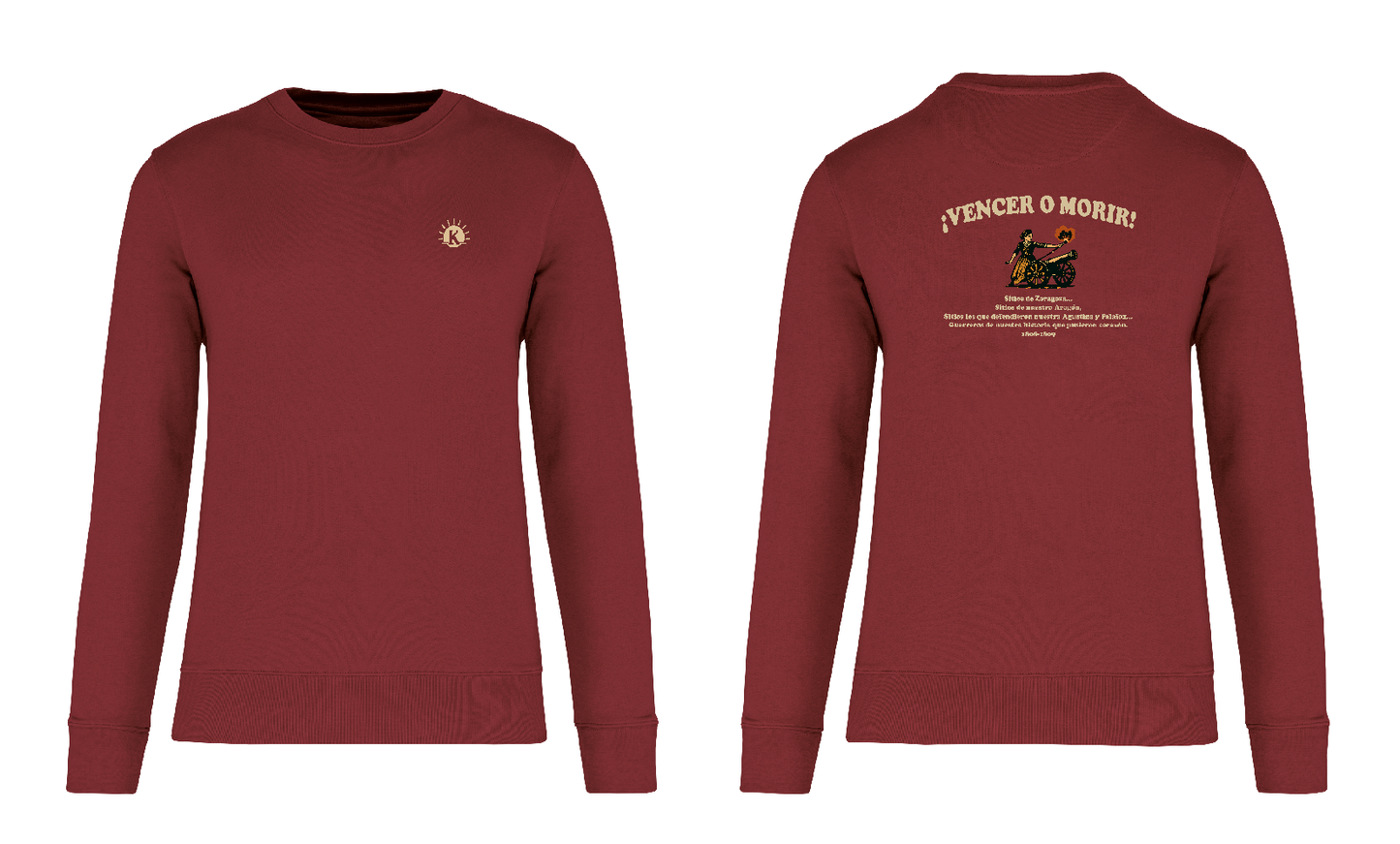 KD402C SUDADERA HOMENAJE A LOS SITIOS DE ZARAGOZA UNISEX
