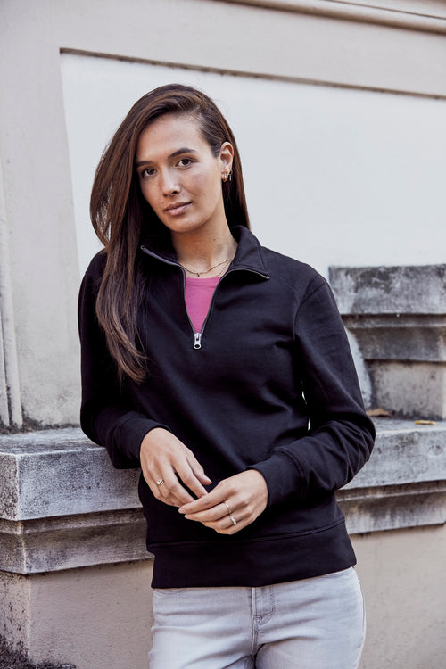 021043 SUDADERA HALF ZIP RENDIMIENTO TERMICO UNISEX - DF CREACION