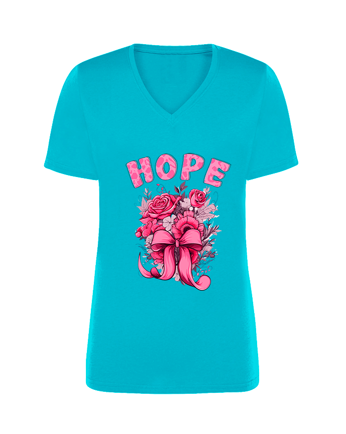4004TSR Camiseta Mujer Cuello Pico Mustard Heather – Verano 2025 - DF CREACION