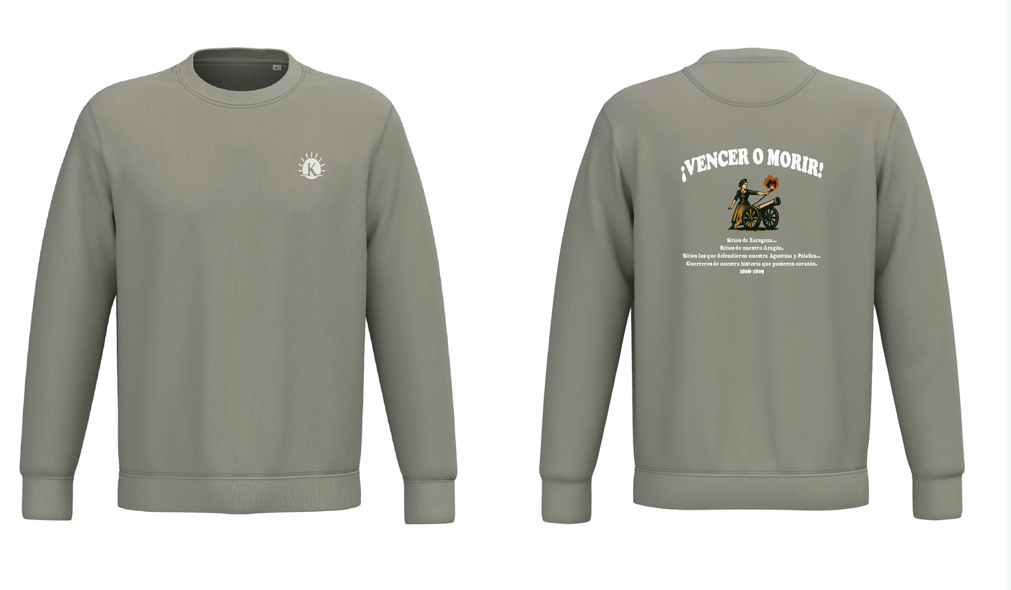 KD402B SUDADERA HOMENAJE A LOS SITIOS DE ZARAGOZA UNISEX