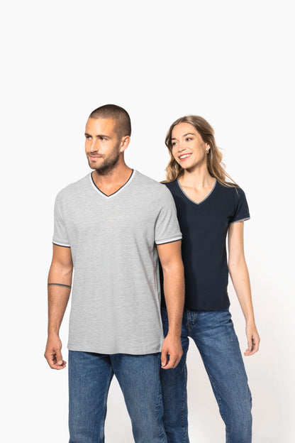 K374 CAMISETA PICO ESTILO PIQUE BICOLOR Y CONFORT PREMIUM