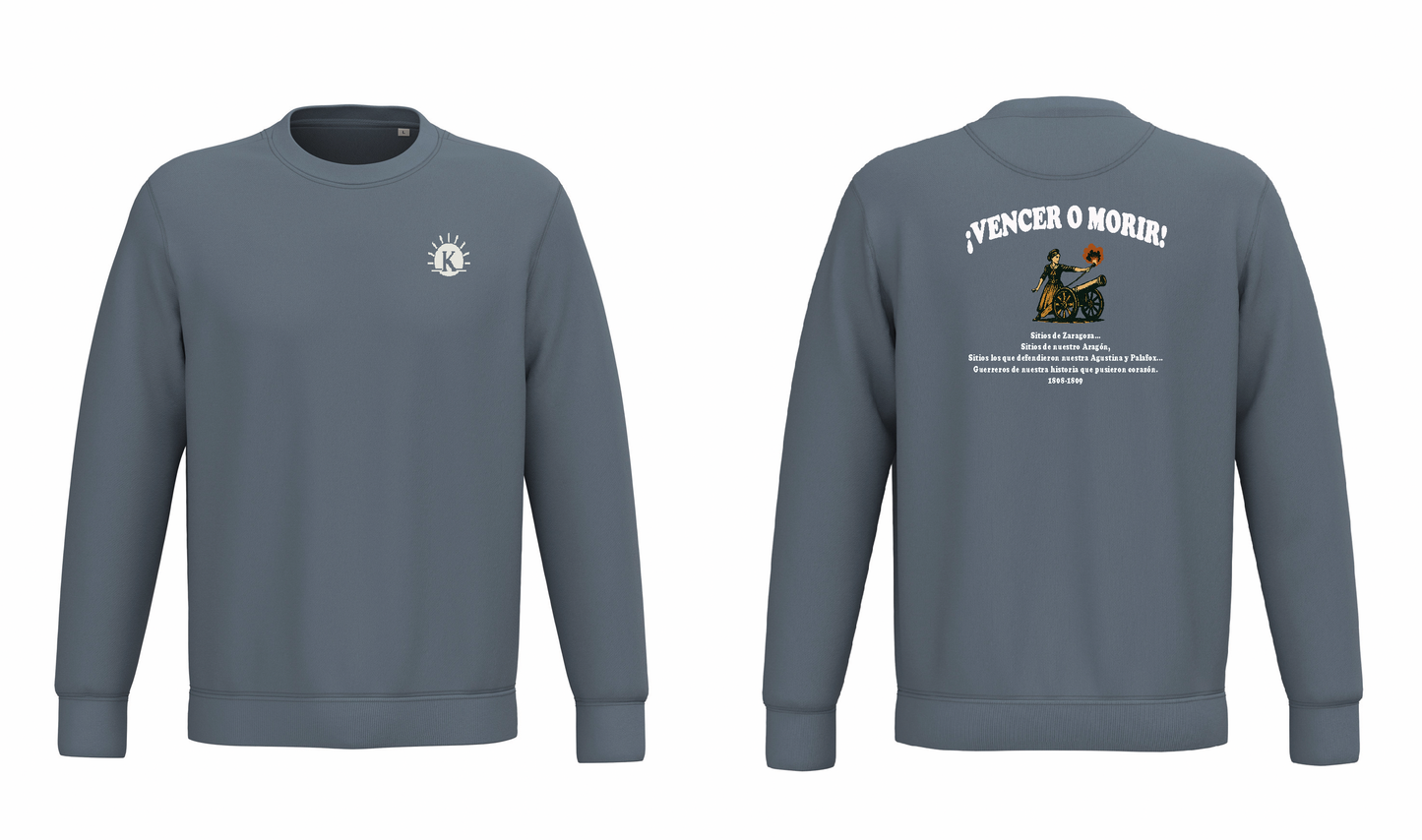 KD402B SUDADERA HOMENAJE A LOS SITIOS DE ZARAGOZA UNISEX