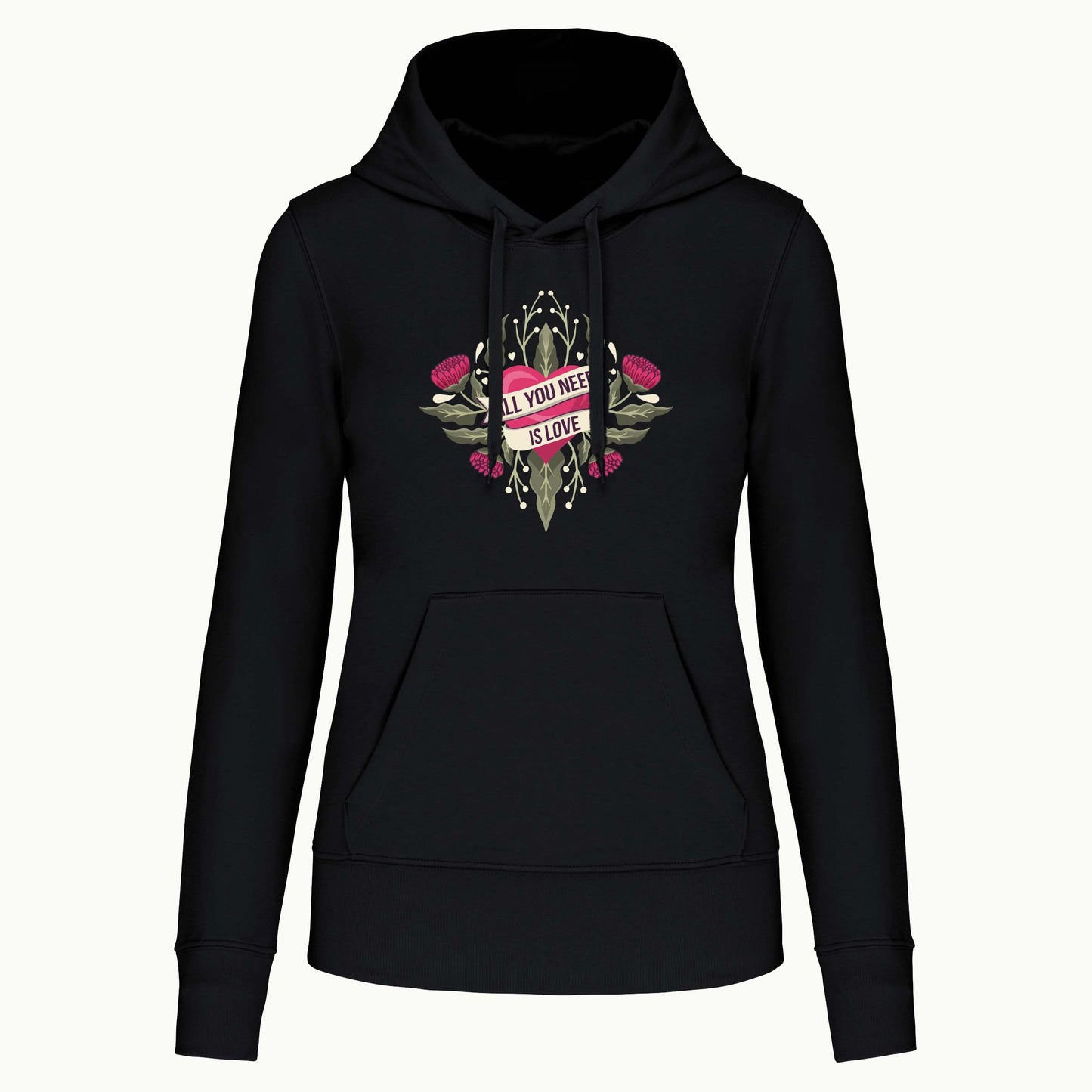 S1105 SUDADERA CAPUCHA ALL YOU NEED IS LOVE