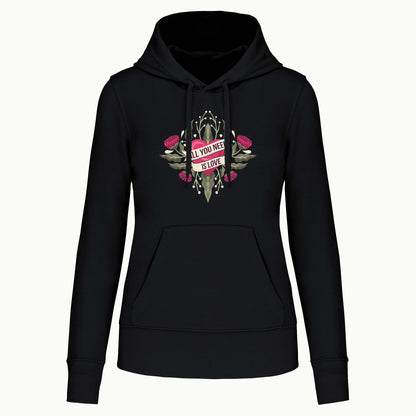 S1105 SUDADERA CAPUCHA ALL YOU NEED IS LOVE