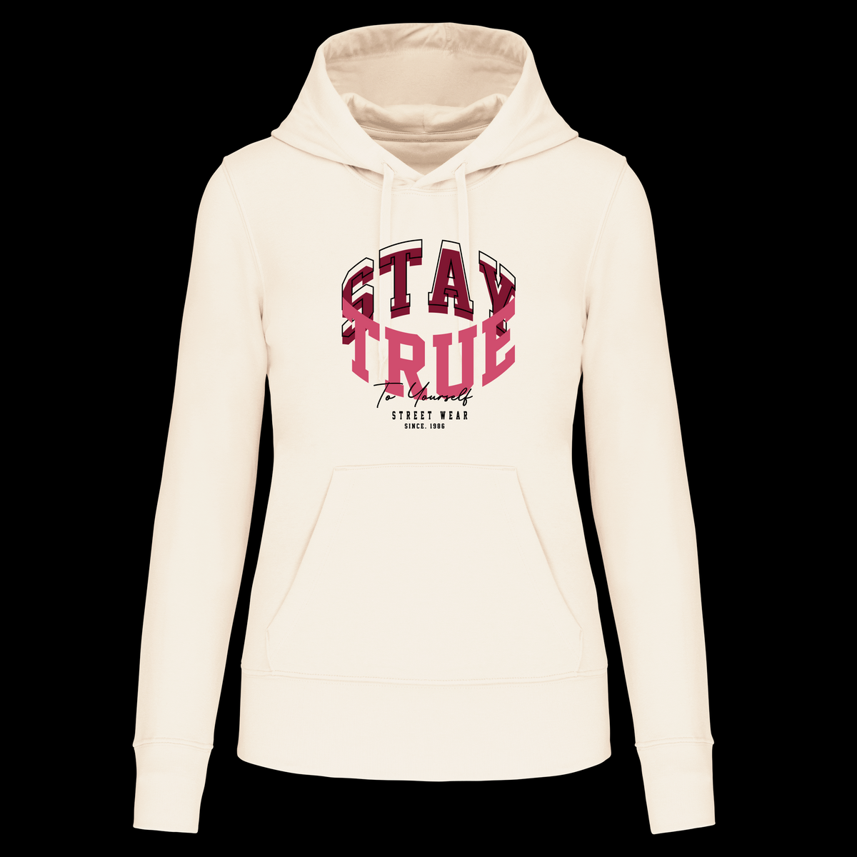 S1113 SUDADERA CAPUCHA STAY TRUE - DF CREACION