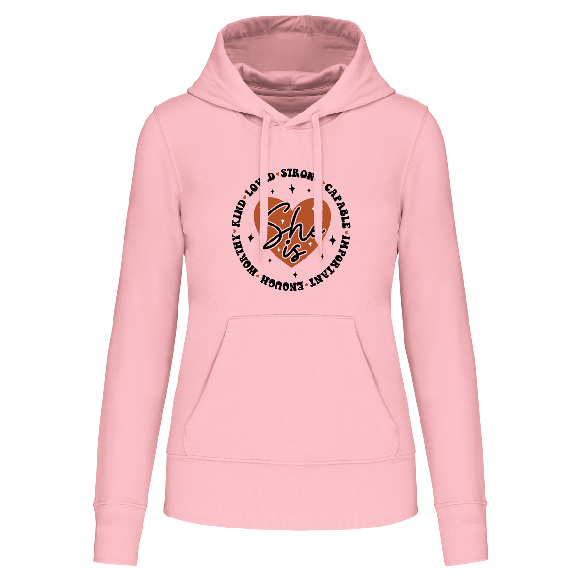 S1108 SUDADERA CAPUCHA SHE IS - DF CREACION