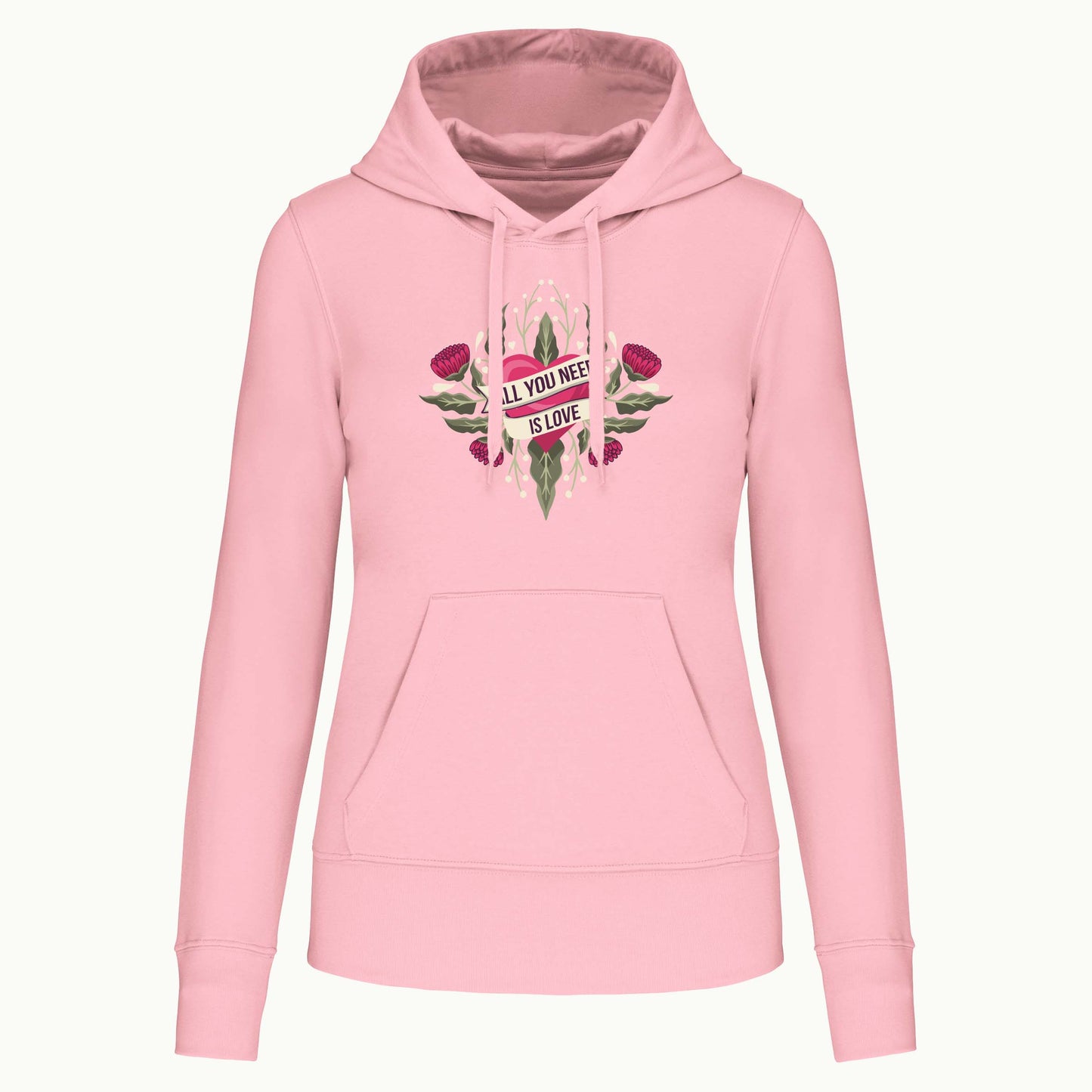 S1105 SUDADERA CAPUCHA ALL YOU NEED IS LOVE