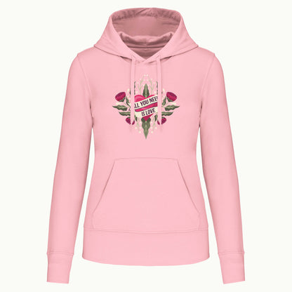 S1105 SUDADERA CAPUCHA ALL YOU NEED IS LOVE