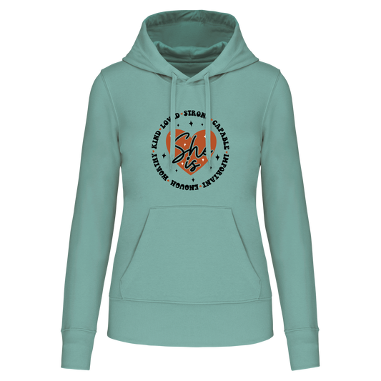 S1108 SUDADERA CAPUCHA SHE IS