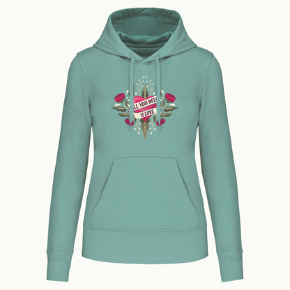 S1105 SUDADERA CAPUCHA ALL YOU NEED IS LOVE