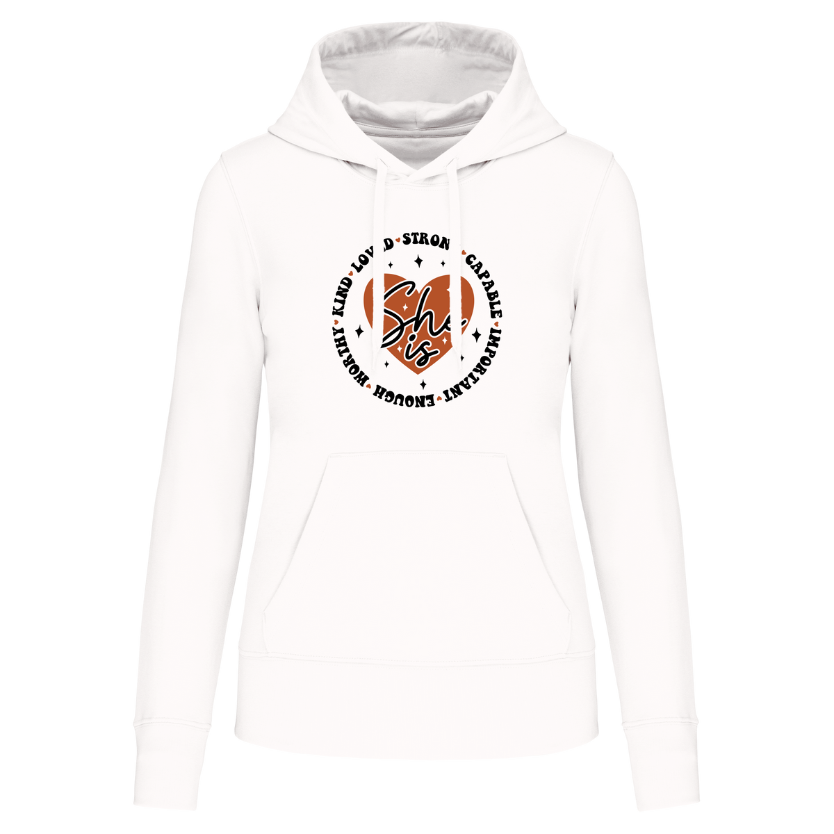 S1108 SUDADERA CAPUCHA SHE IS - DF CREACION