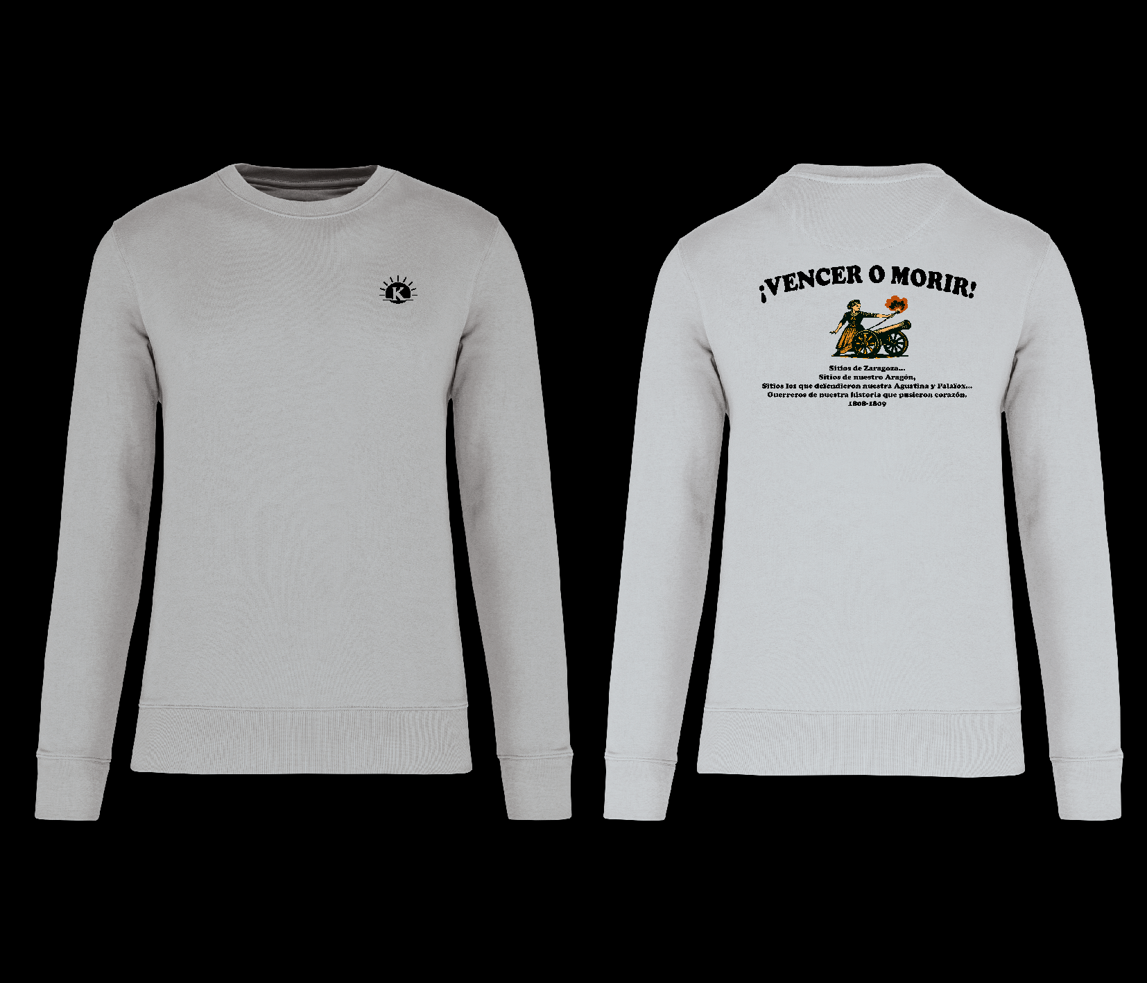 KD402N SUDADERA HOMENAJE A LOS SITIOS DE ZARAGOZA UNISEX - DF CREACION