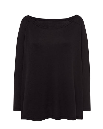 8012 Camiseta Crop Mujer Manga 3/4 – Cuello Amplio y Tejido Suave - DF CREACION