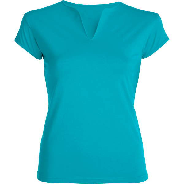 8018 CAMISETA CUELLO ABIERTO EN V ENTALLADA - DF CREACION