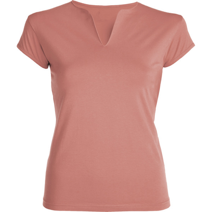 8018 CAMISETA CUELLO ABIERTO EN V ENTALLADA - DF CREACION