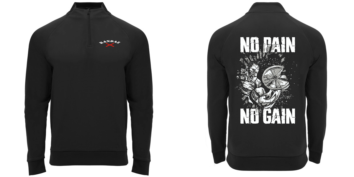 KDG1115 SUDADERA UNISEX TECNICA GIMNASIO KANDAZ NO PAIN - DF CREACION